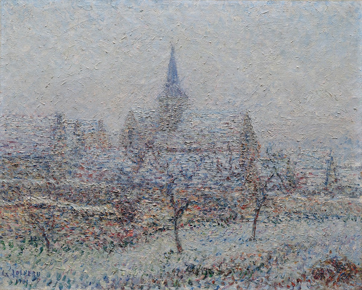 Léglise de Bennecourt Effet de neige 1901