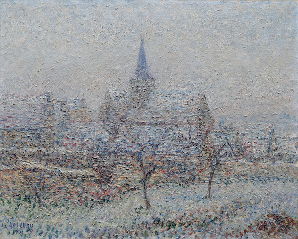 Léglise de Bennecourt Effet de neige 1901
