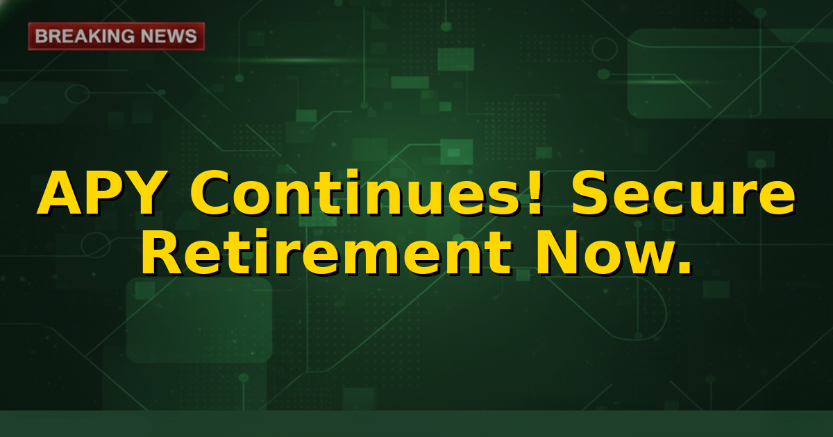 An illustrative image showing a piggy bank with Indian currency and a small house, symbolizing retirement savings, with text 'Atal Pension Yojana'.