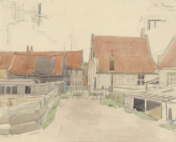 Huizen in de Vinkenbuurt Amsterdam 1886