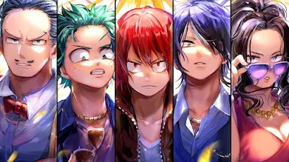 My Hero Academia, Deku, Kirishima, Todoroki, Momo Full HD Wallpaper Background