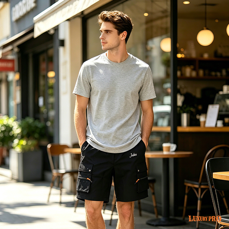 2D Multi-Pocket Cargo Shorts
