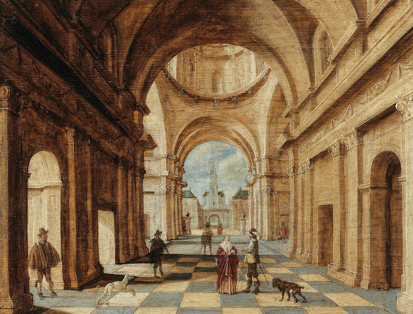 A Classical Interior With Elegant Figures 1647