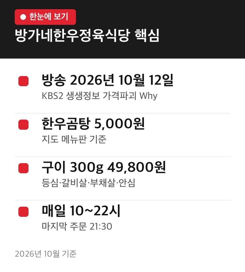 방가네한우정육식당 핵심
