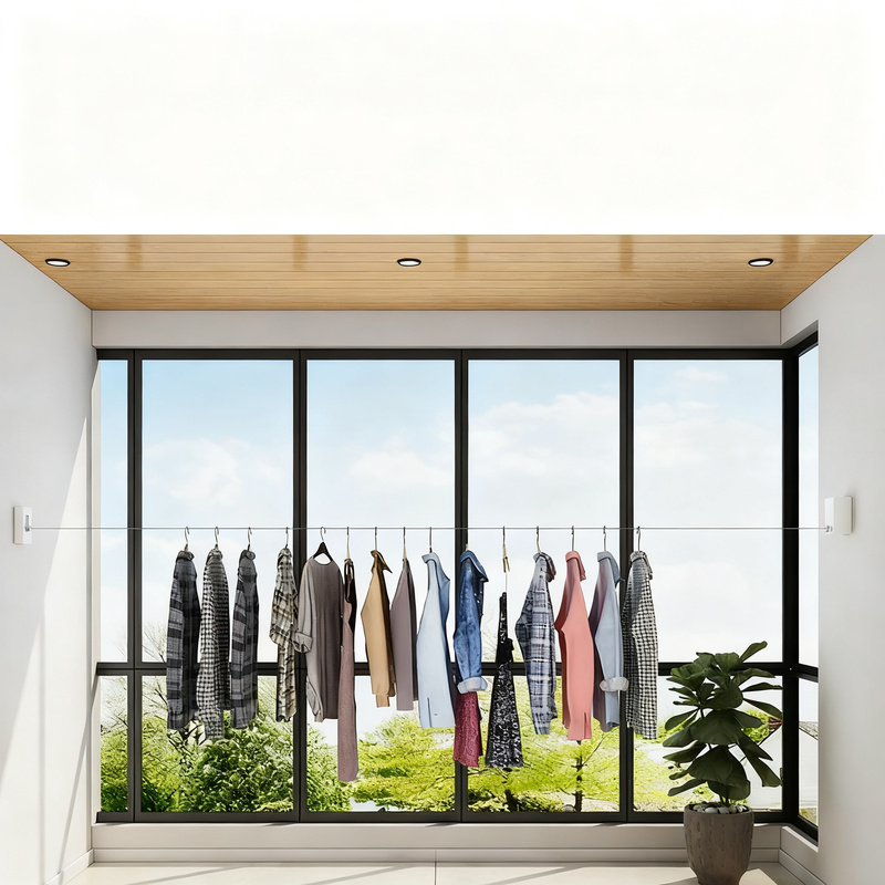 Retractable Clothesline with Steel Cord