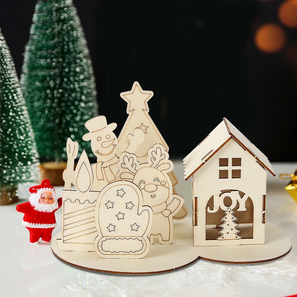 DIY Christmas House Kit, Wood, Various Designs
