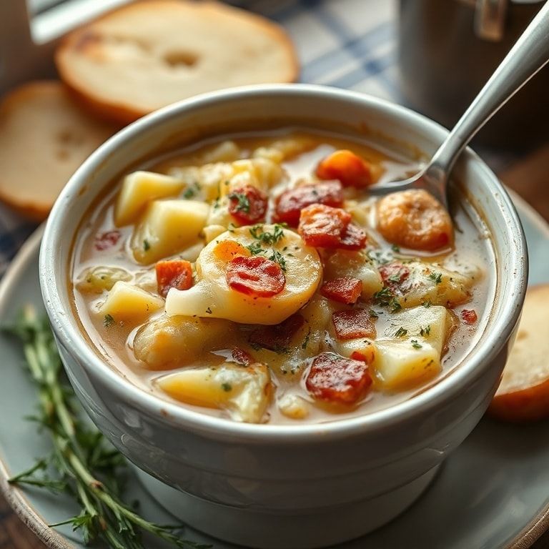 Irish Bacon, Cabbage & Potato Soup (Hearty & Cozy) – Easy One-Pot Comfort in 40 Min