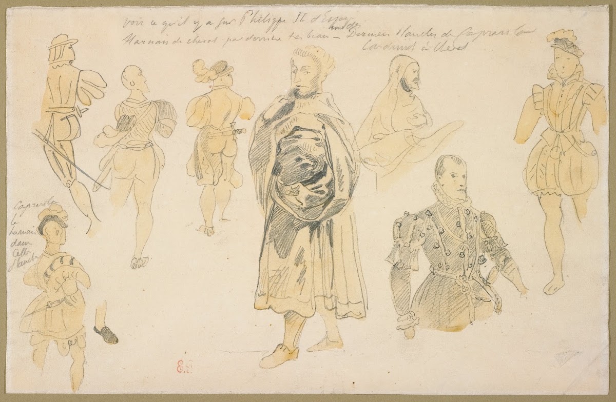 Studies for Costumes for Philip II c 1824