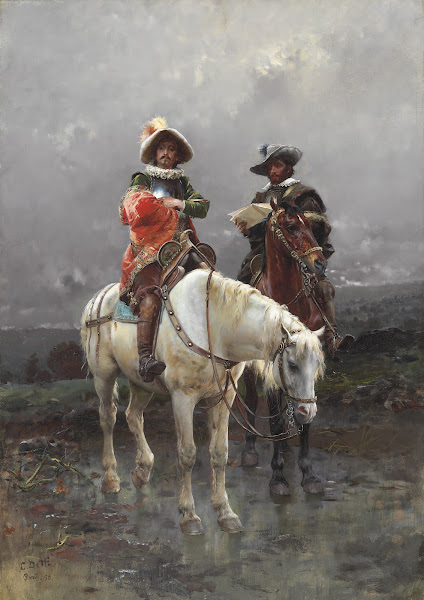 A Cavalier on a White Horse 1890