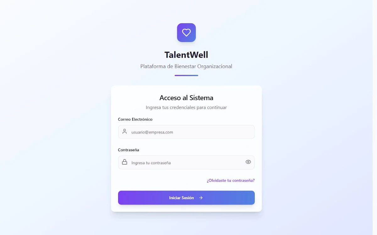 Captura de TalentWell