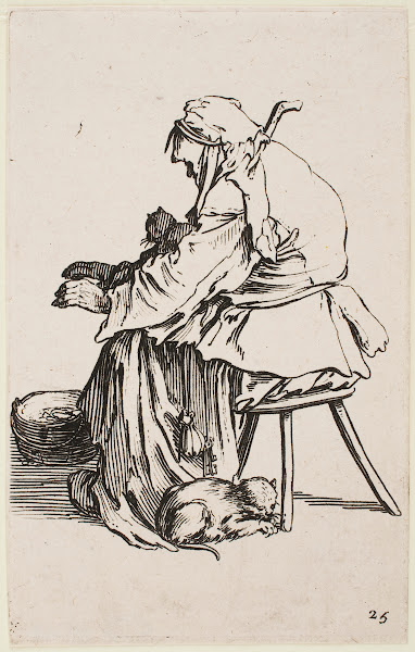 Old Lady with Cats 1622