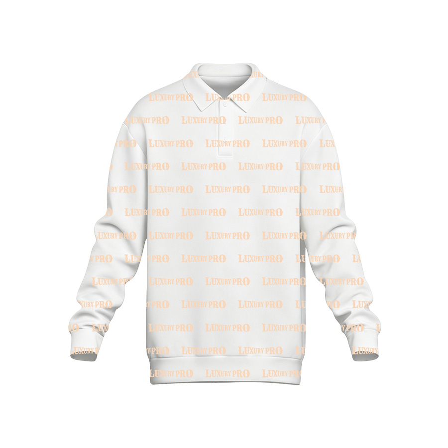 Long-Sleeve Button-Up Polo - Inside Pockets