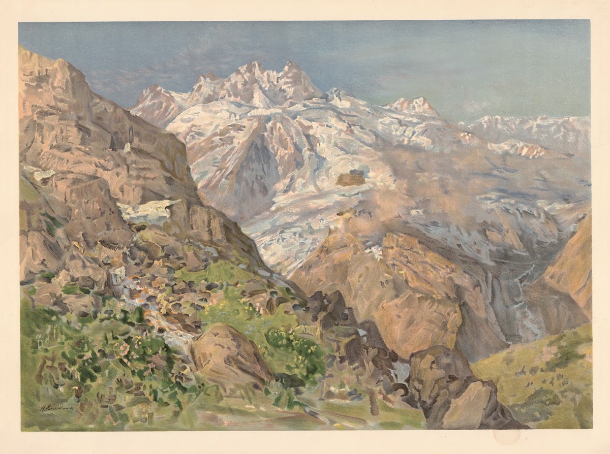 Mountain ridges Caucasus 1910