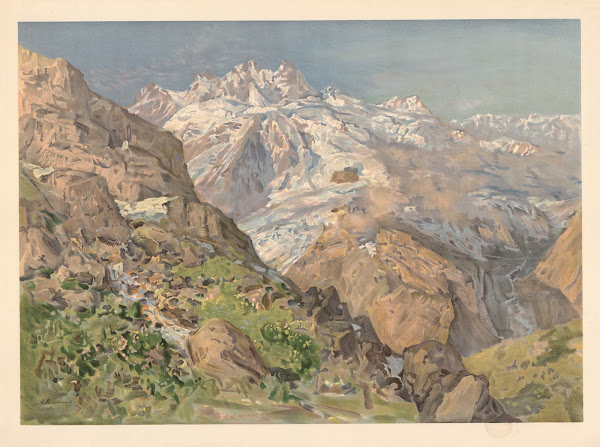 Mountain ridges Caucasus 1910