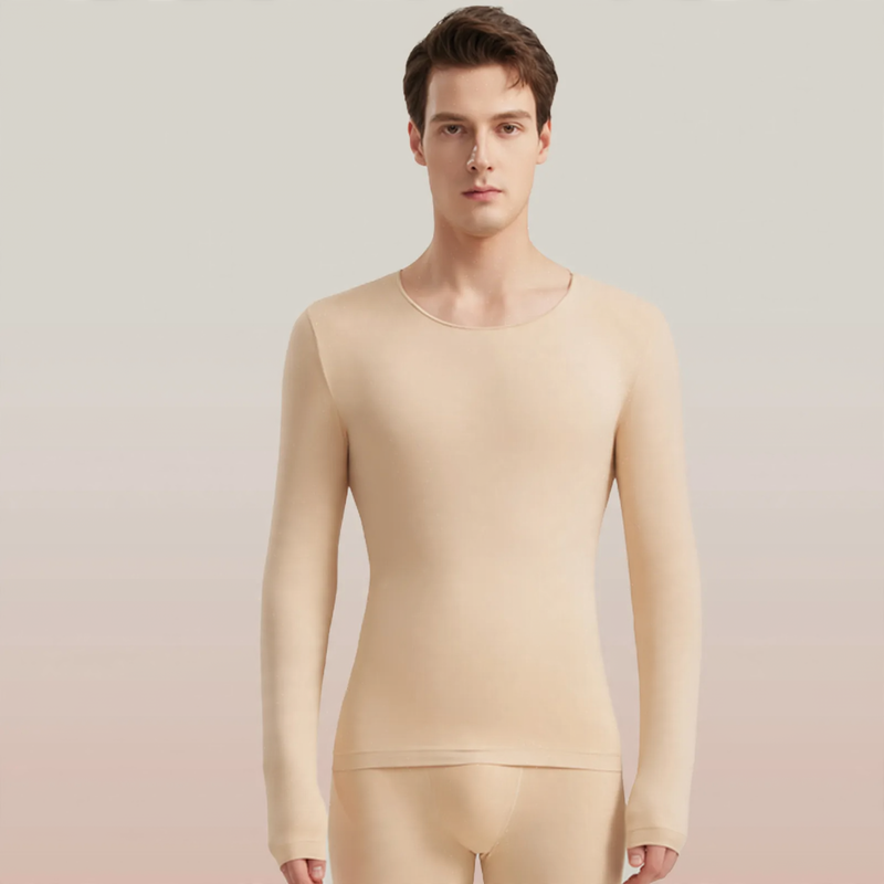 Men's Thermal Underwear Set, Seamless, Crew Neck