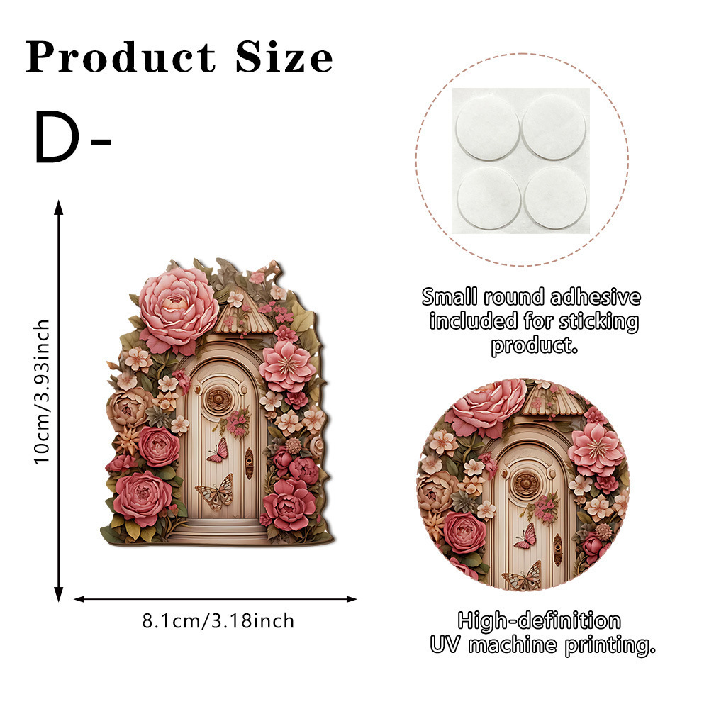 Decorative miniature wooden fairy door for plants and gardens
