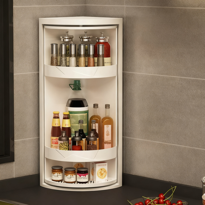 Rotating spice rack made of plastic