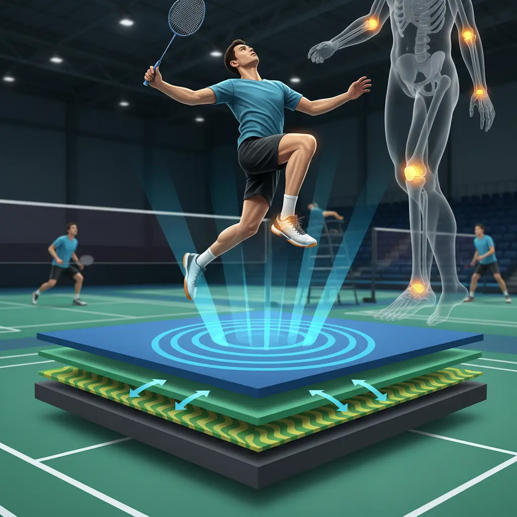 Mengapa lantai badminton harus memiliki daya serap benturan tinggi?