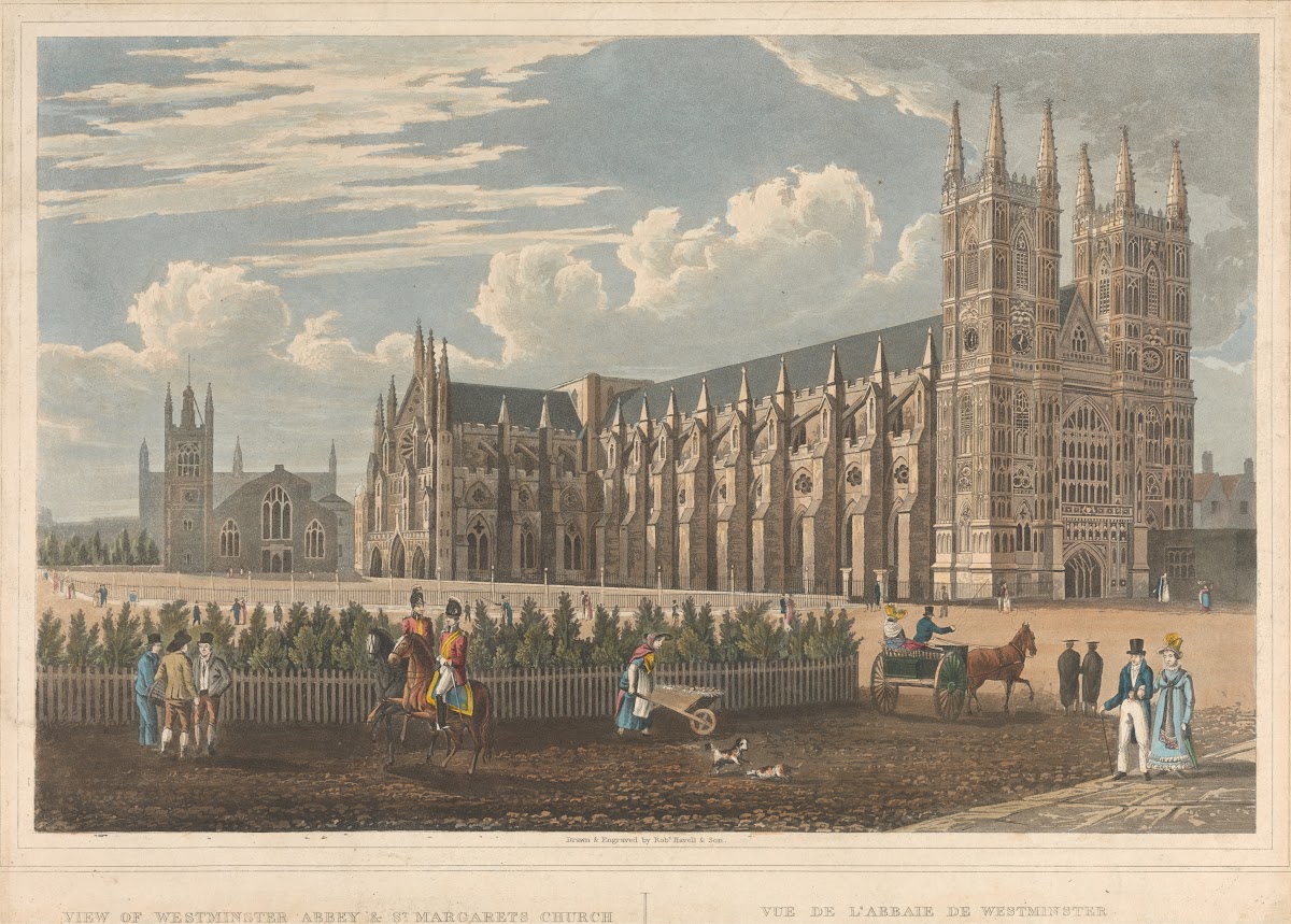 View of Westminster Abbey and St Margarets Church