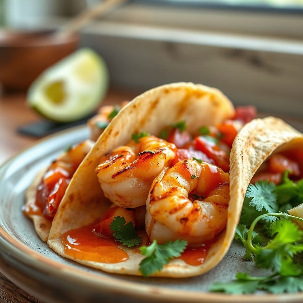 Quick and Easy Grilled Shrimp Tacos for Weeknight Dinner (Ready in 40 Minutes!) finished