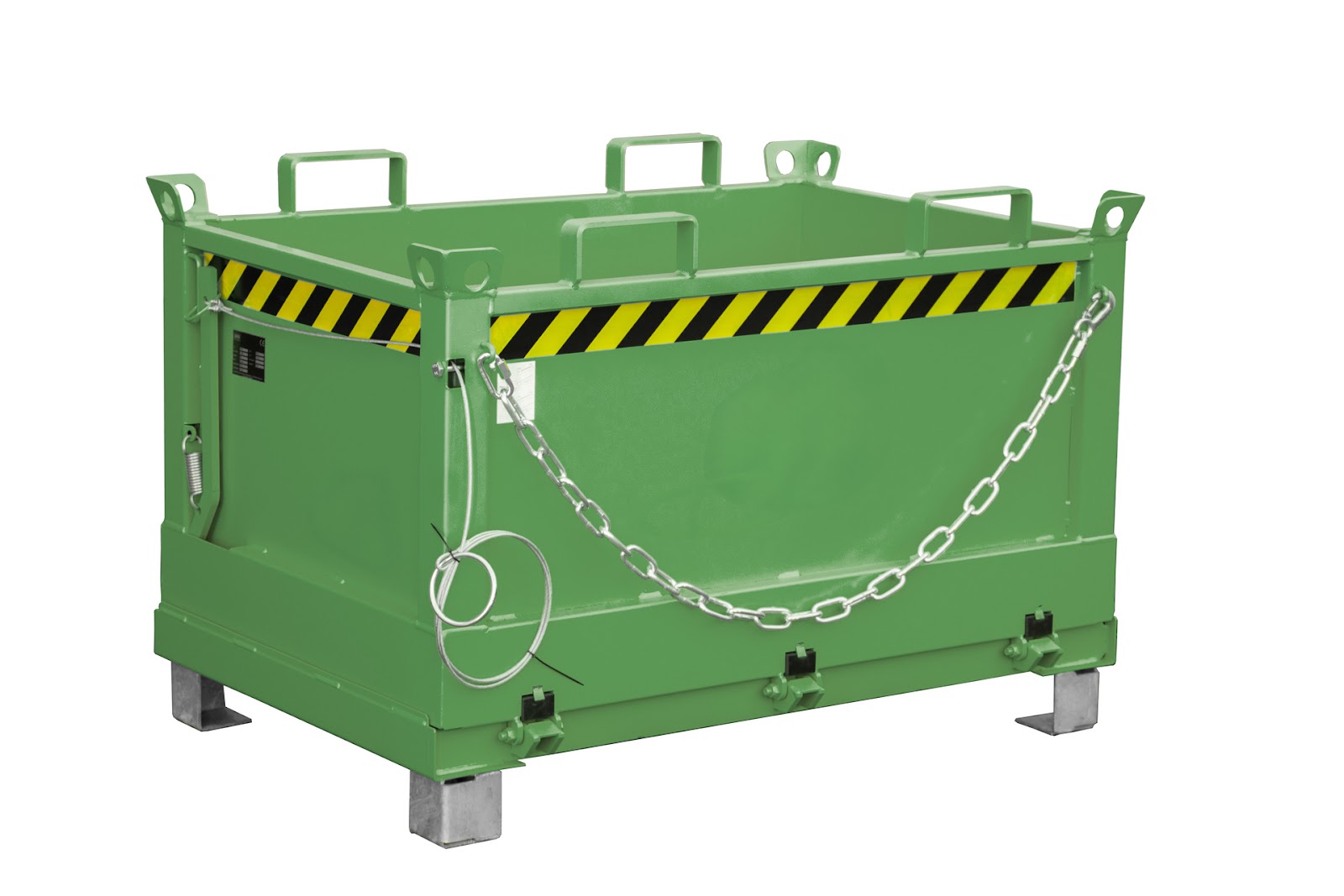 Bodemklepcontainer FB 500, gelakt, Resedagroen