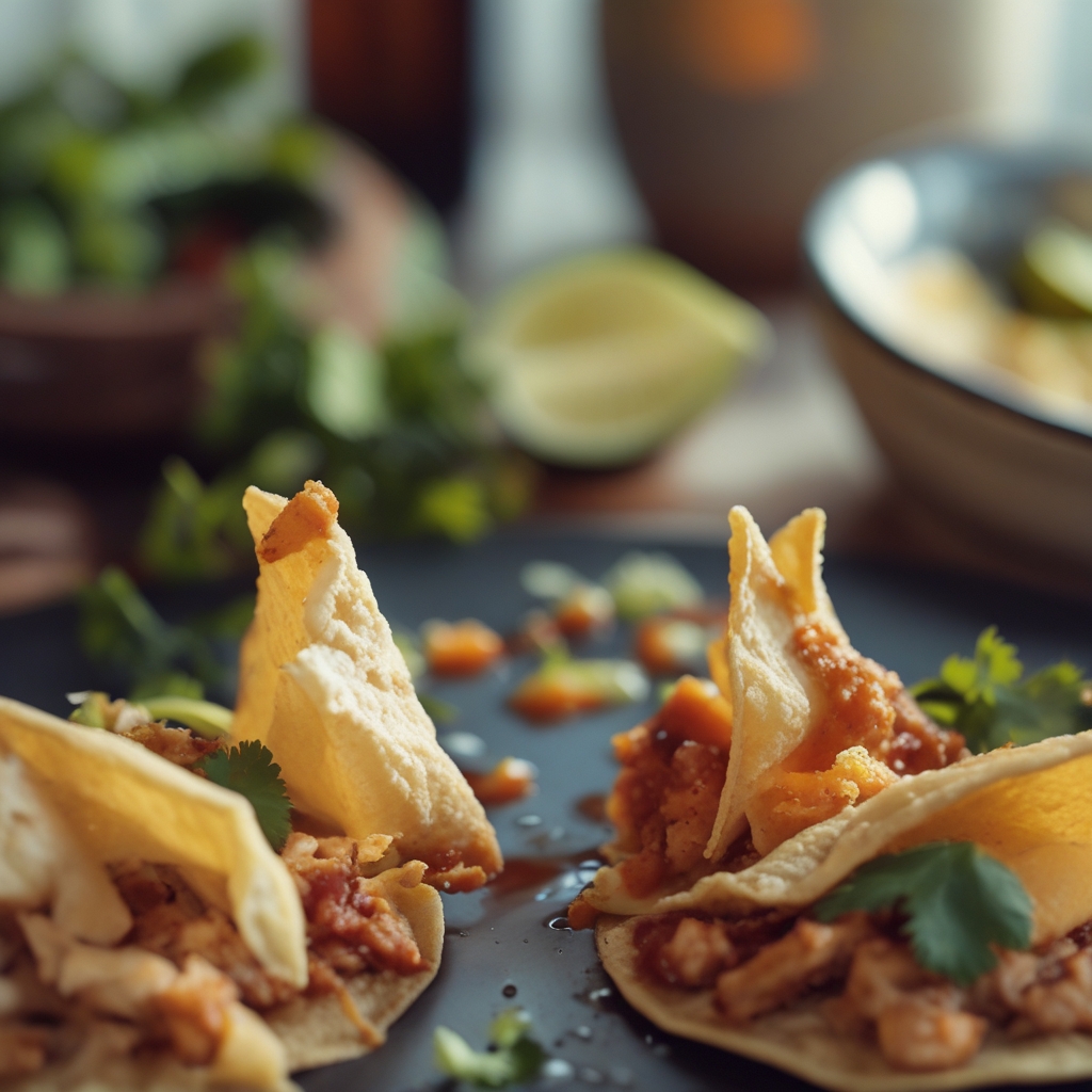 Crispy Chipotle Chicken Tinga Protein Tostadas with Avocado Crema