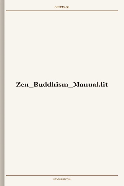 Zen Buddhism Manual