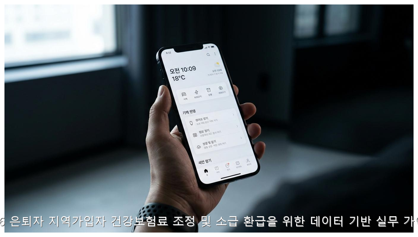 2026 은퇴자 지역가입자 건강보험료 조정 및 소급 환급을 위한 데이터 기반 실무 가이드 핵심 안내 및 분석 인포그래픽 (8)