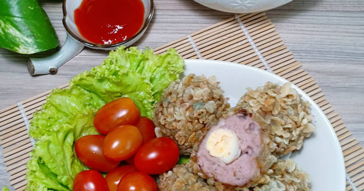 Trứng cút bọc cốm xanh