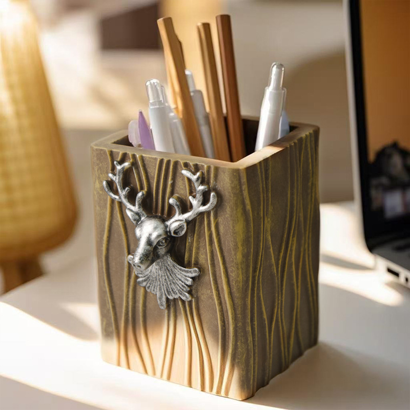 Deer Head Pen Holder, Model TJ001