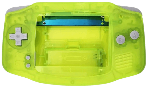 game boy advance gba clear yellow