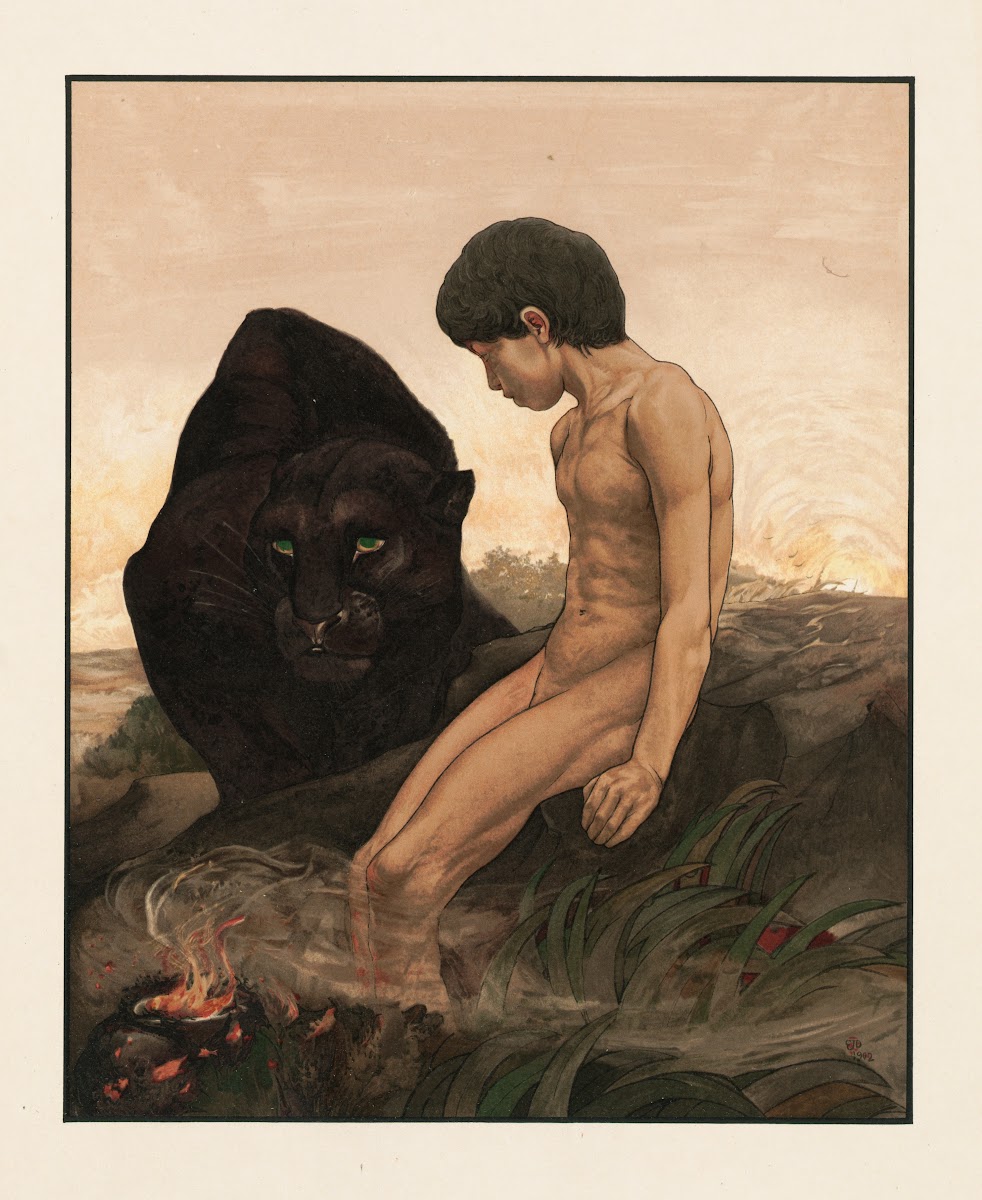 Mowgli and Bagheera 1903