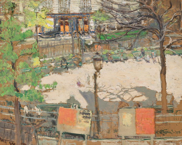 Les affiches électorales square Berlioz 1924