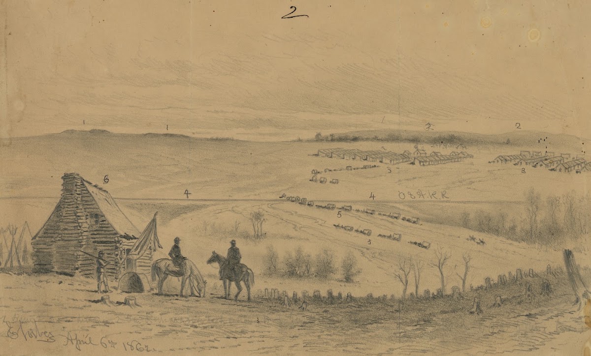 The plains of Manassas looking towards the Bull Run Mountains from Gen TF Meaghe