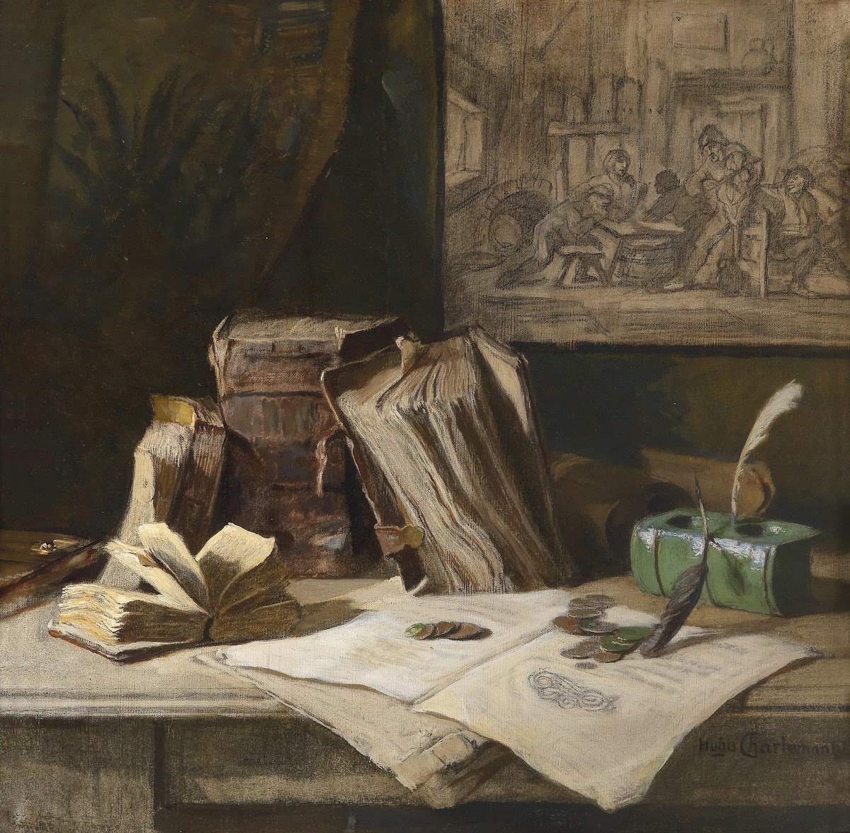 Stillleben mit Folianten