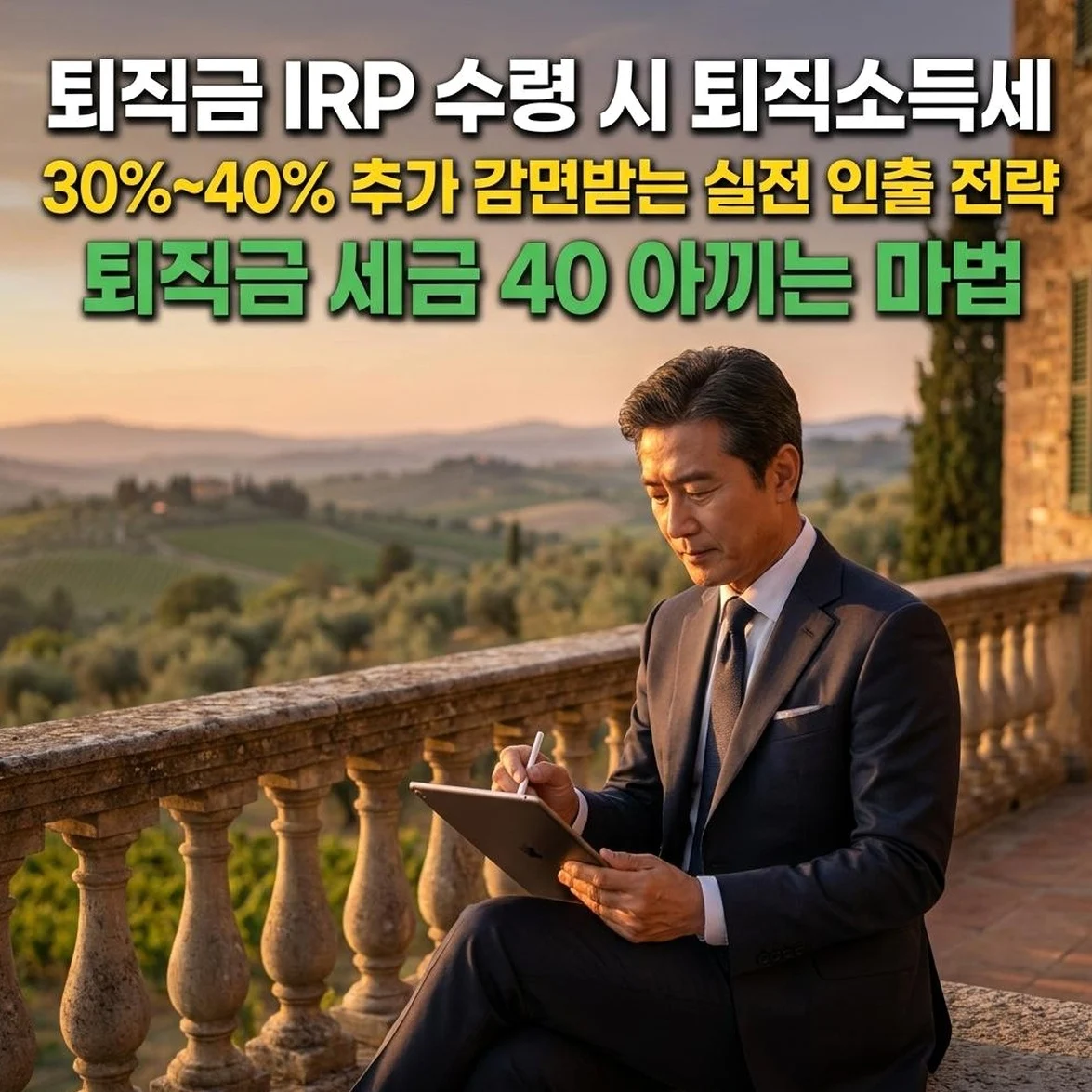 IRP 퇴직금 세금 40% 절세법