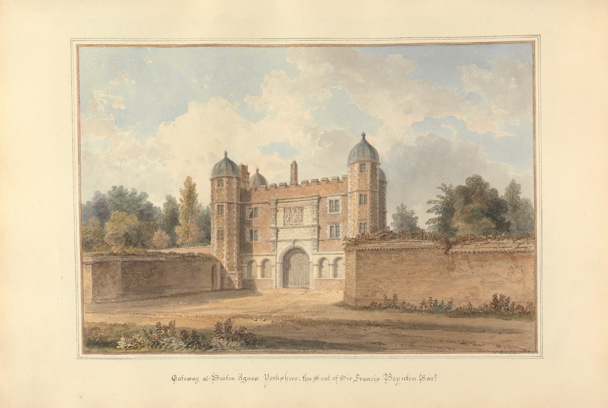 Gateway at Burton Agnes Yorkshire the Seat of Sir Francis Boynton Bart 1819