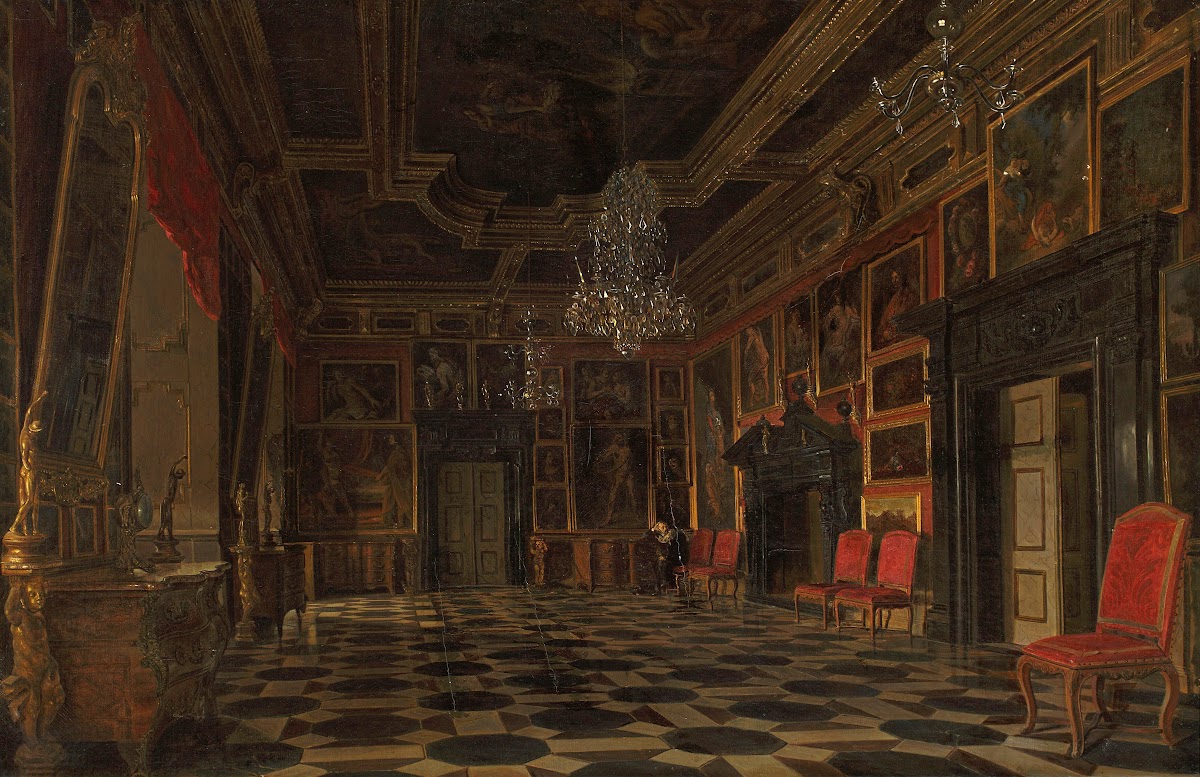Interior of the palace in Pidhirtsi 1871