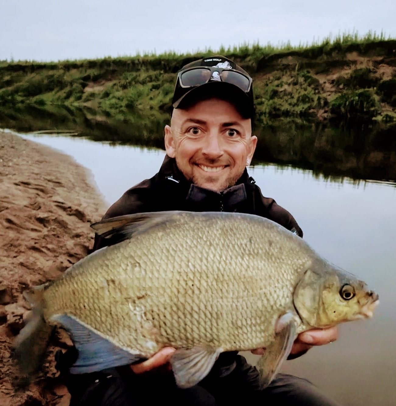 Allan Melvin with a Bream caught on worm on the Lomond System
