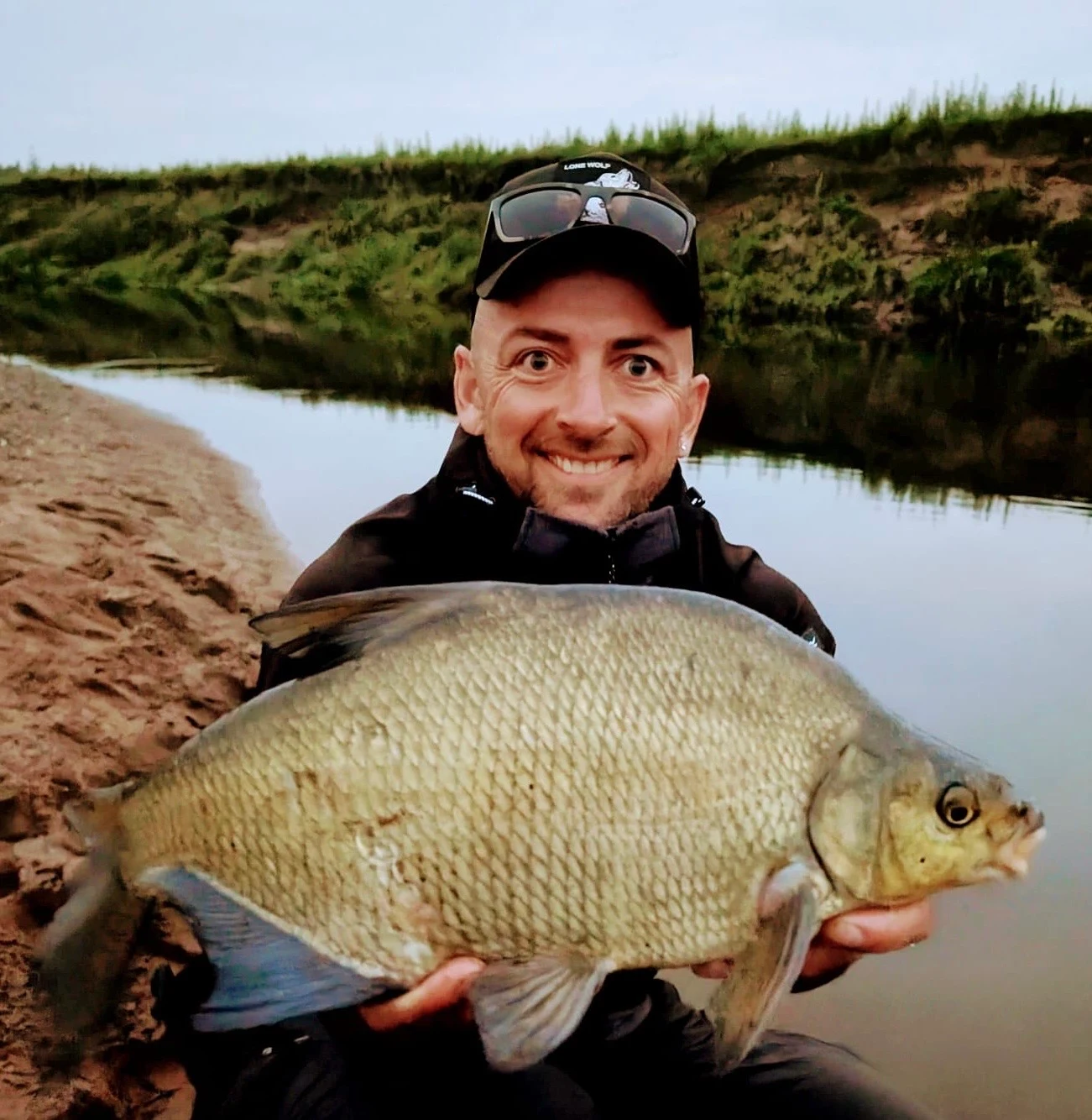 Allan Melvin with a Bream caught on worm on the Lomond System