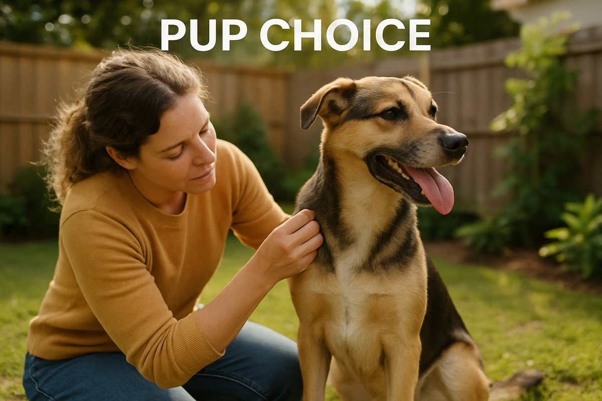 Dog in a garden scene for Pup Choice article about tick season starting