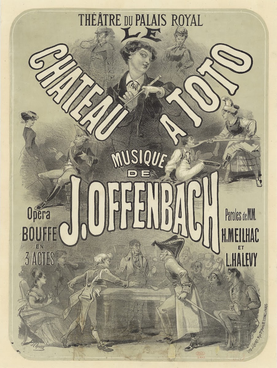 Théâtre du Palais Royal Château à Toto Musique de J Offenbach 1868