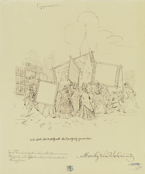 Gruppe von Frauen mit Stickrahmen