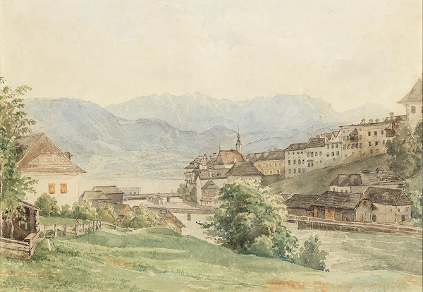 Blick auf Gmunden 1872