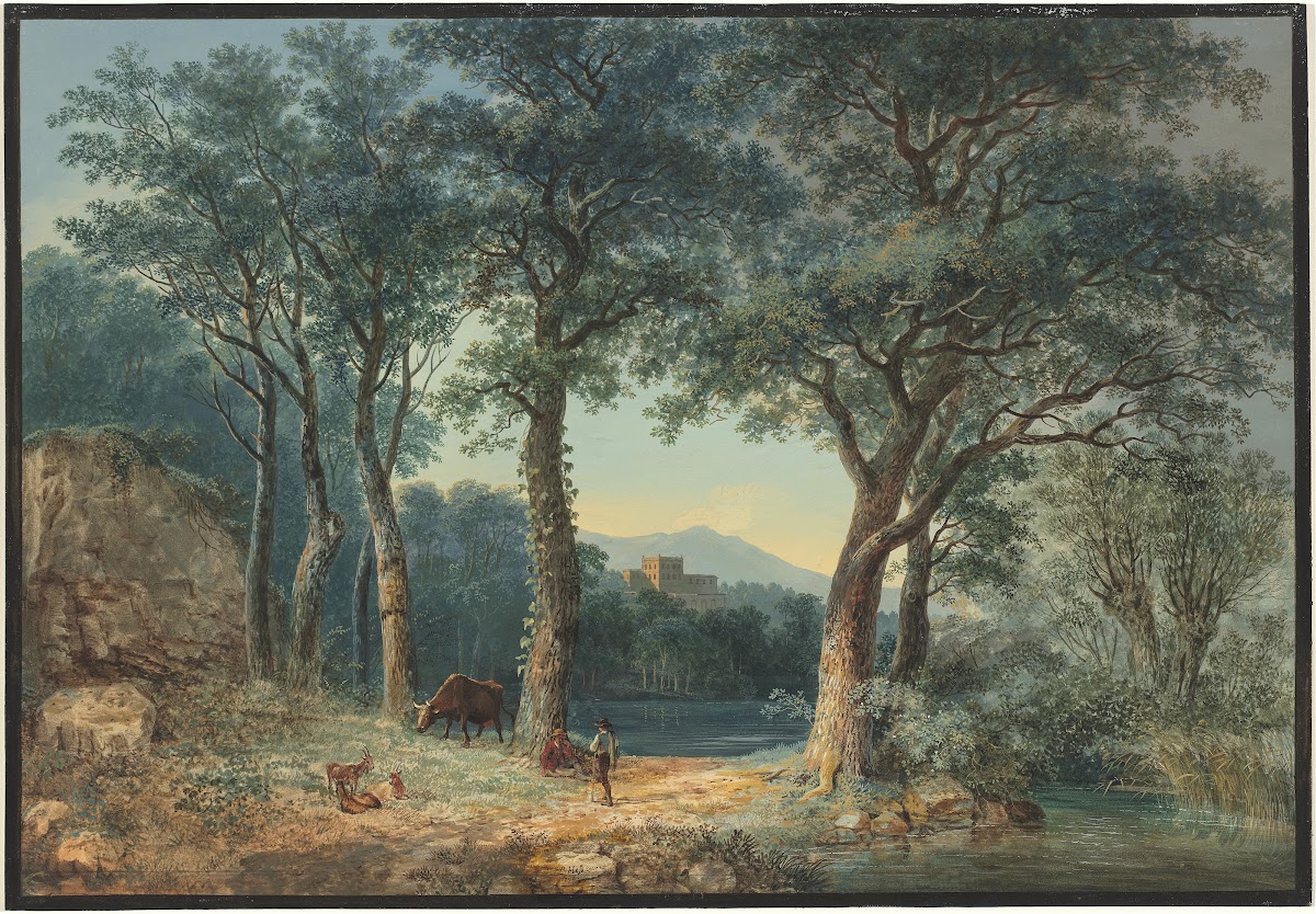 A Wooded Lakeside With An Italianate Villa 1796