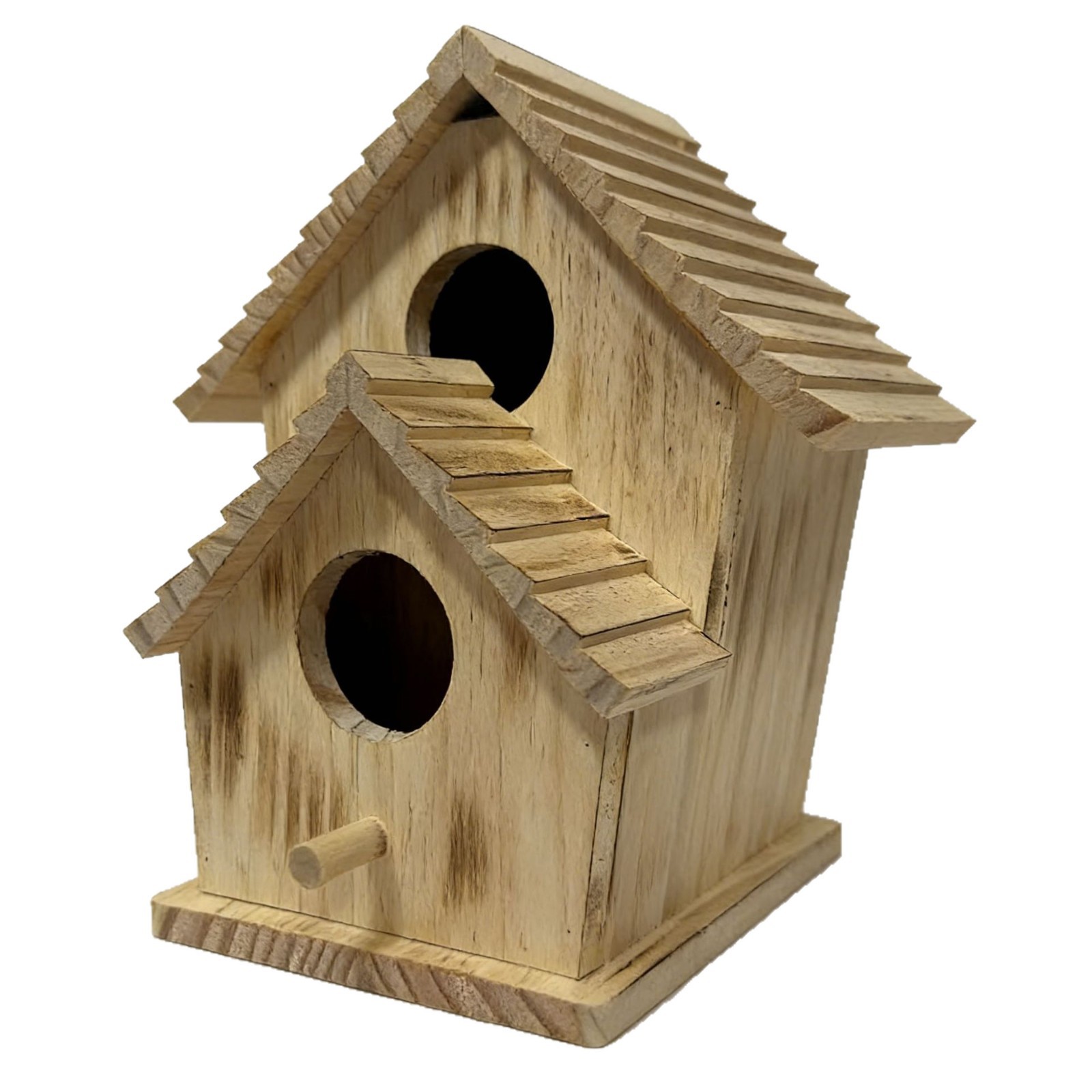 Hanging birdhouse made of pine wood