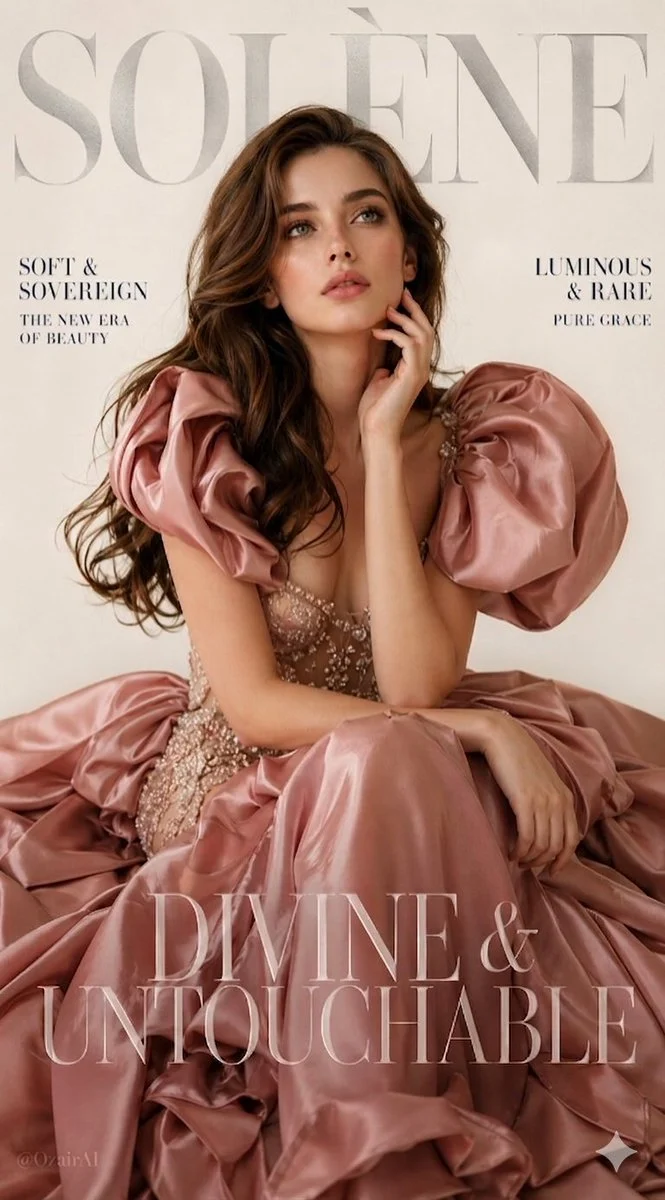 Portada de revista de moda de lujo: un diseño atrevido.