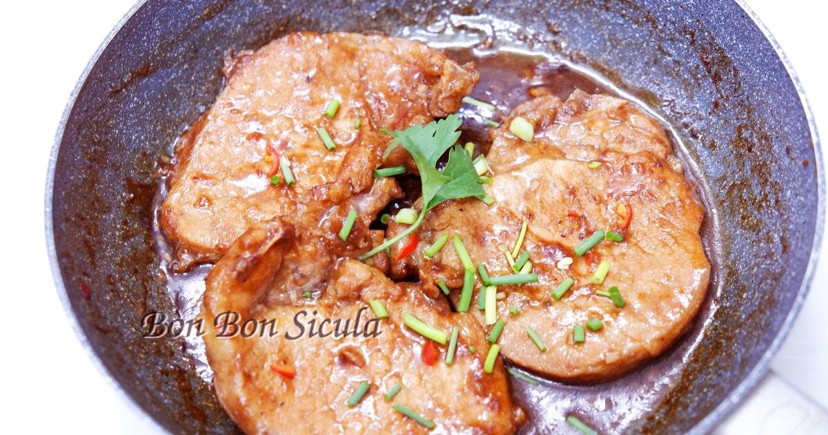Sườn Cốt Lết Rim Nước Tương