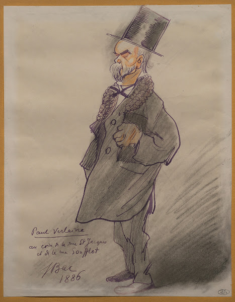 Paul Verlaine au coin de la rue St Jacques et de la rue Soufflot 1886