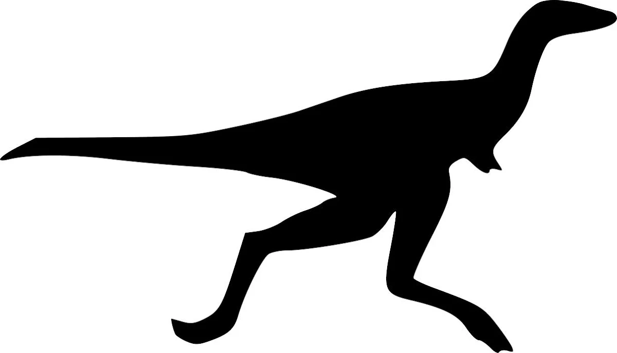 Ornithomimus Dinosaur Silhouette Free SVG for Cricut Cutting and Engraving
